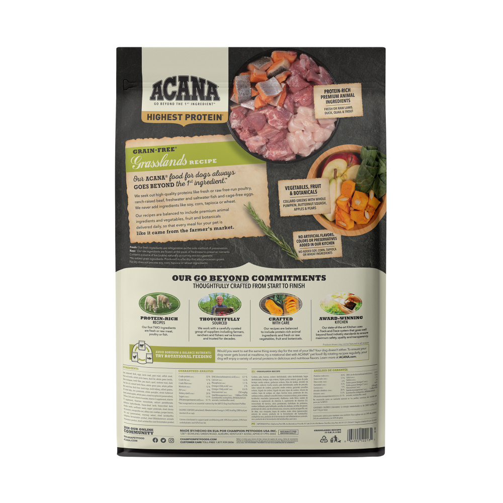 ACANA Highest Protein Grasslands Recipe Dry Dog Food