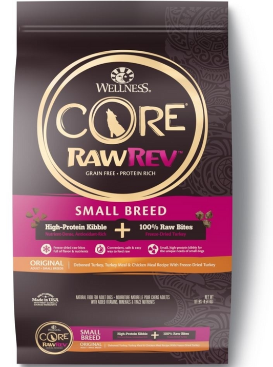 Wellness CORE RawRev Natural Small Breed Grain Free Original Turkey & Chicken with Freeze Dried Turkey Dry Dog Food