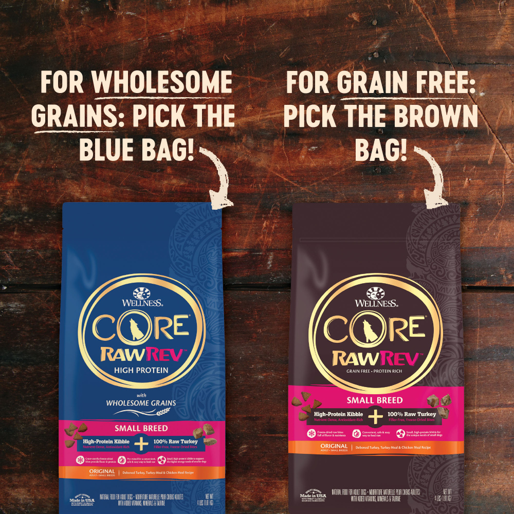 Wellness CORE RawRev Natural Small Breed Grain Free Original Turkey & Chicken with Freeze Dried Turkey Dry Dog Food