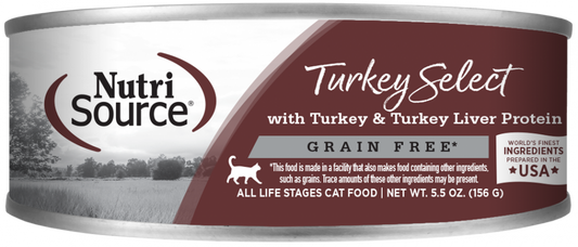 NutriSource Grain Free Turkey & Turkey Liver Select Canned Cat Food