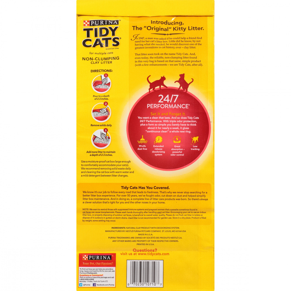 Tidy Cats Non Clumping 24/7 Performance MultiCat Long Lasting Odor Control Cat Litter