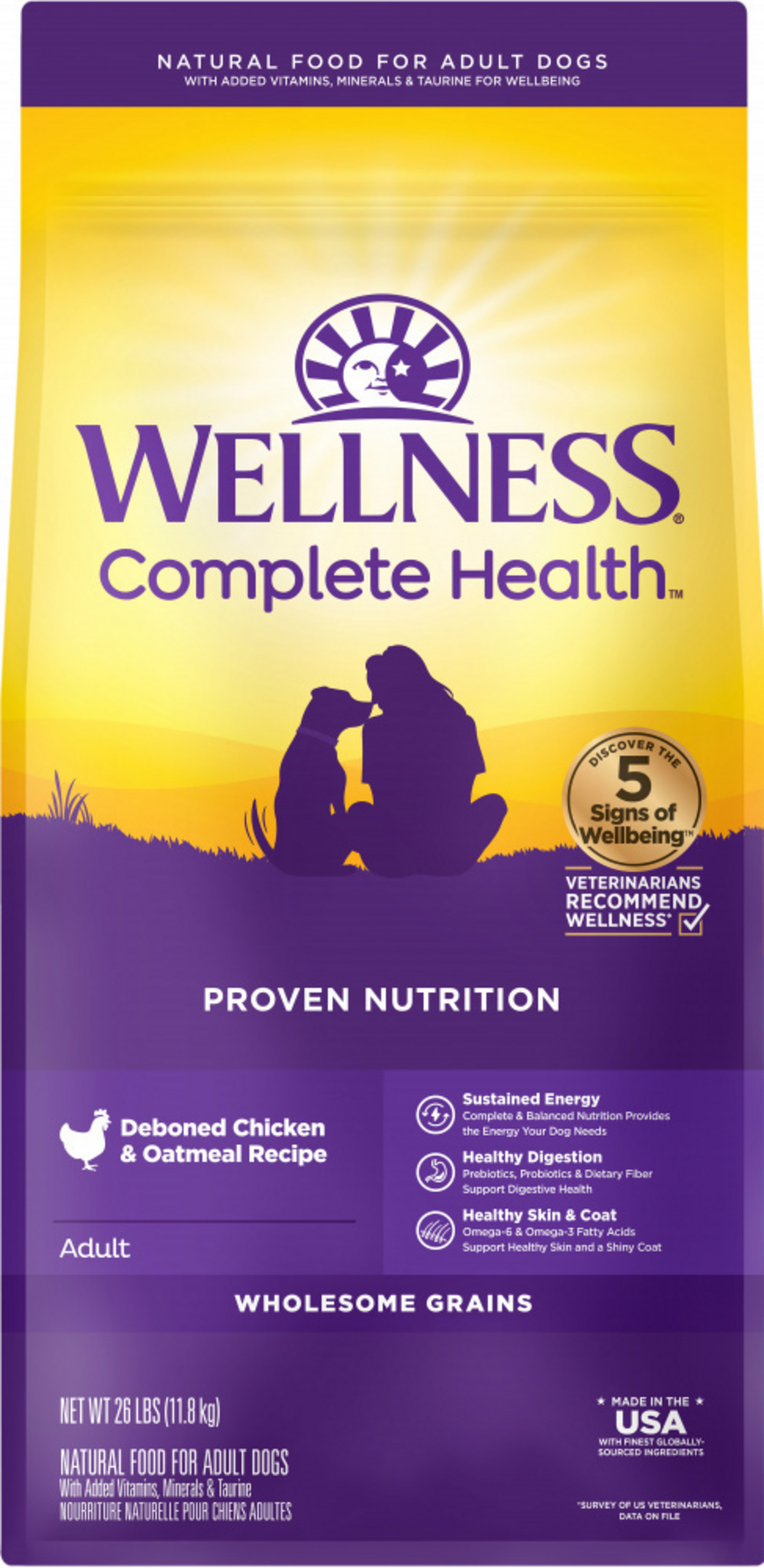 Wellness Complete Health Natural Chicken Recipe Dry Dog Food