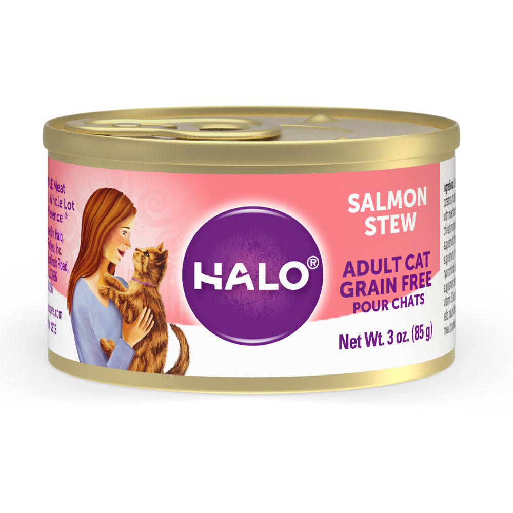 Halo Holistic Grain Free Adult Salmon Stew Canned Cat Food