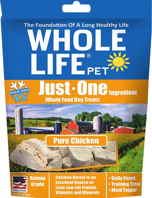 Whole Life Just One Grain Free Pure Chicken Freeze Dried Dog Treats