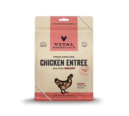 Vital Essentials Freeze Dried Grain Free Chicken Mini Nibs Entree for Dogs Food